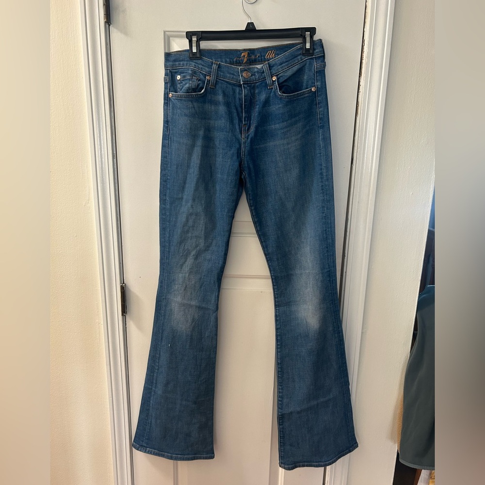 7 For All Mankind Dark Blue Flare Jeans